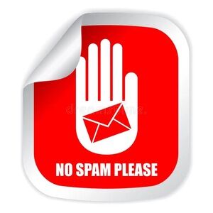 Red No Spam Please Sticker